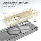 Samsung Galaxy Z Fold7 Cristal Clear Anti-Yellow Hard PC Magsafe Case - Smoke Black