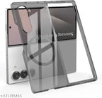 Samsung Galaxy Z Fold7 Cristal Clear Anti-Yellow Hard PC Magsafe Case - Smoke Black
