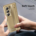 Samsung Galaxy Z Fold7 Electroplating Case with Stylus, Kickstand & Glass Protection