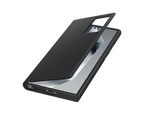 Samsung Galaxy S24 Ultra Smart View Window Flip Wallet Case with Control - Black Mobile Case by CoverMeUp - Style 3