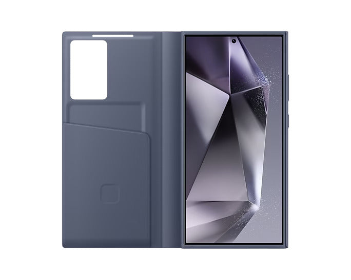 Samsung Galaxy S24 Ultra Smart View Window Flip Wallet Case with Control - Violet Mobile Case by CoverMeUp - Style 4