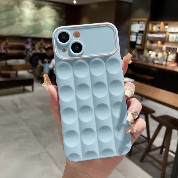 iPhone 3D Grid Cube Silicone Soft Fashion Case