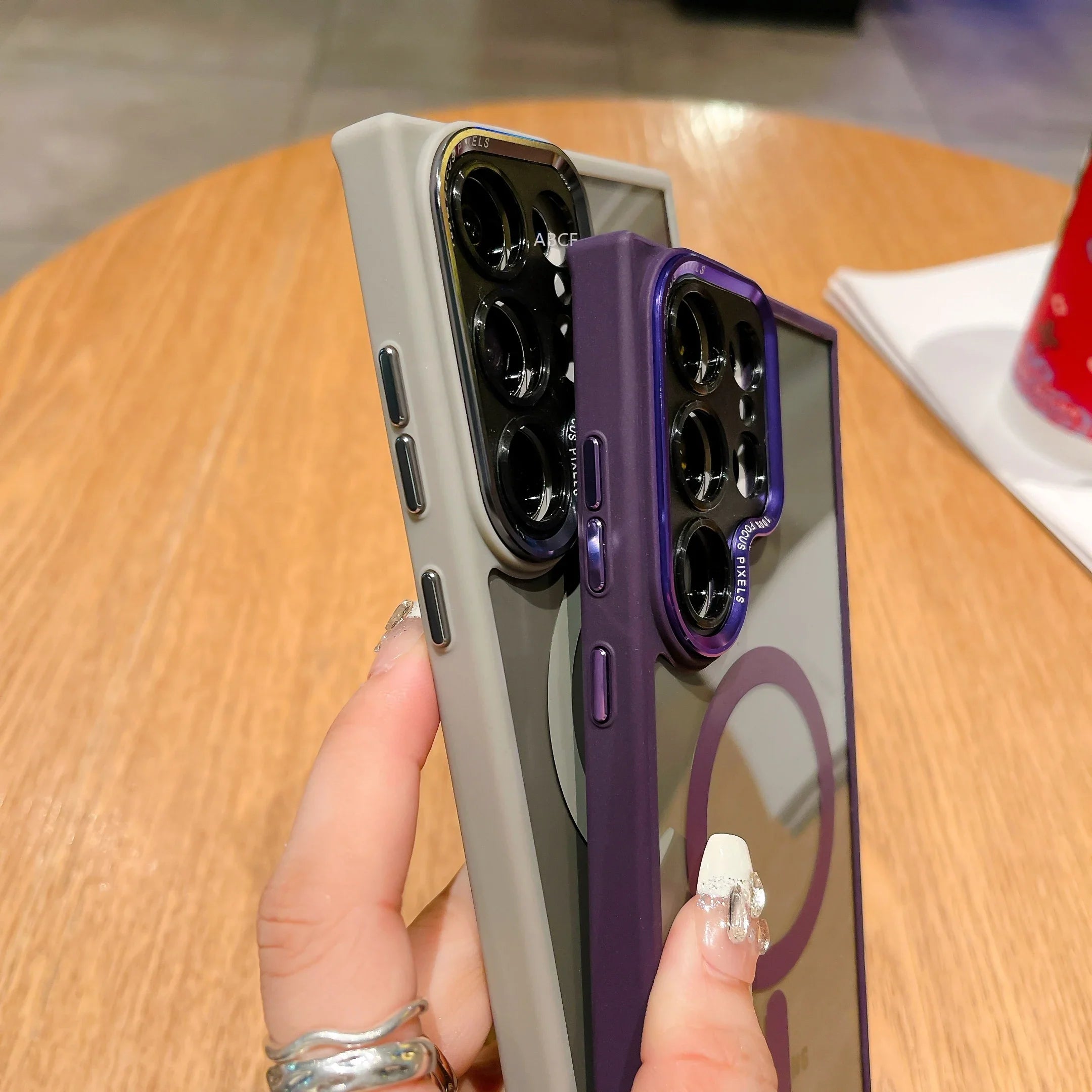 Samsung Galaxy S25 Ultra Hybrid Metal Camera Protection Case with MagSafe - Transparent Mobile Case by CoverMeUp - Style 3