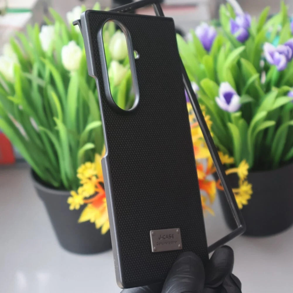 J-Case Leather Textured Case-Samsung Z Fold 8 Series