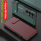 Samsung Galaxy S24 Ultra GKK Clamshell Leather Flip Wallet Case Cover - Black Mobile Case by CoverMeUp - Style 9