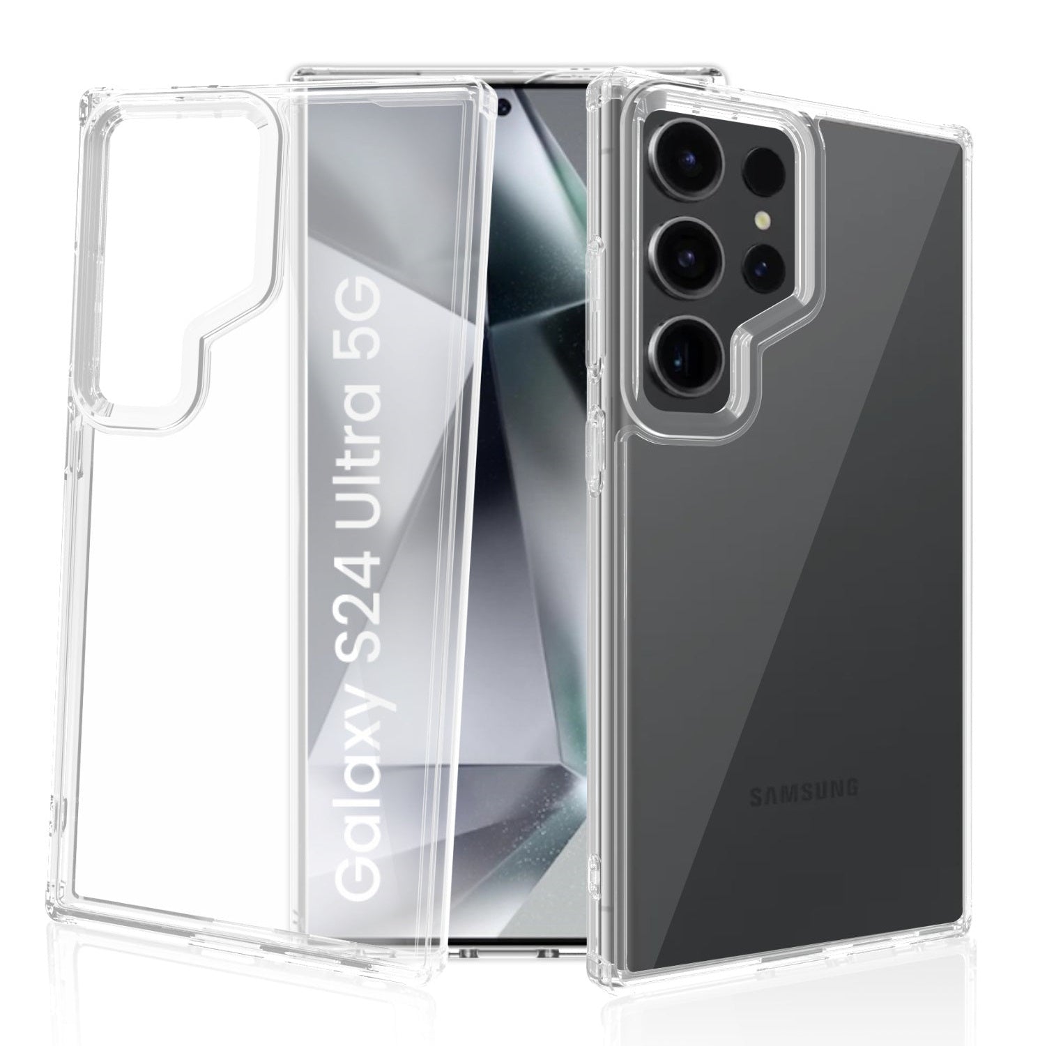 Samsung Galaxy S24 Ultra Rugged Ice Clear Shock Proof Case- Tranparent Mobile Case by CoverMeUp