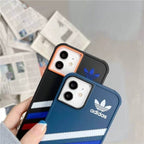 Protective Apple iPhone Back Cover - Luxury Diagonal Lines Rubber Case for iPhone 13