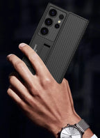 Samsung Galaxy S24 Ultra GKK Clamshell Leather Flip Wallet Case Cover - Carbon Black Mobile Case by CoverMeUp - Style 4