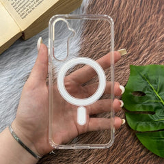 Premium Transparent Ultra Hybrid Mag Safe Compatible TPU & PC Back Case for Samsung Galaxy S23