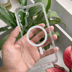 Premium Transparent Ultra Hybrid Mag Safe Compatible TPU & PC Back Case for Samsung Galaxy S23