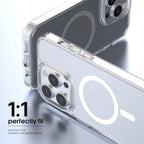 Protective Apple iPhone Back Cover - Premium Transparent Ultra Hybrid Mag Safe Compatible TPU & PC Back Case For iPhone - Style 11