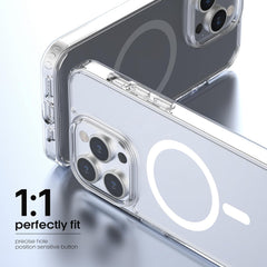 Premium Transparent Ultra Hybrid Mag Safe Compatible TPU & PC Back Case For iPhone