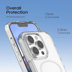 Protective Apple iPhone Back Cover - Premium Transparent Ultra Hybrid Mag Safe Compatible TPU & PC Back Case For iPhone - Style 5