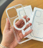 Protective Apple iPhone Back Cover - Premium Transparent Ultra Hybrid Mag Safe Compatible TPU & PC Back Case For iPhone - Style 6