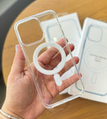 Premium Transparent Ultra Hybrid Mag Safe Compatible TPU & PC Back Case For iPhone