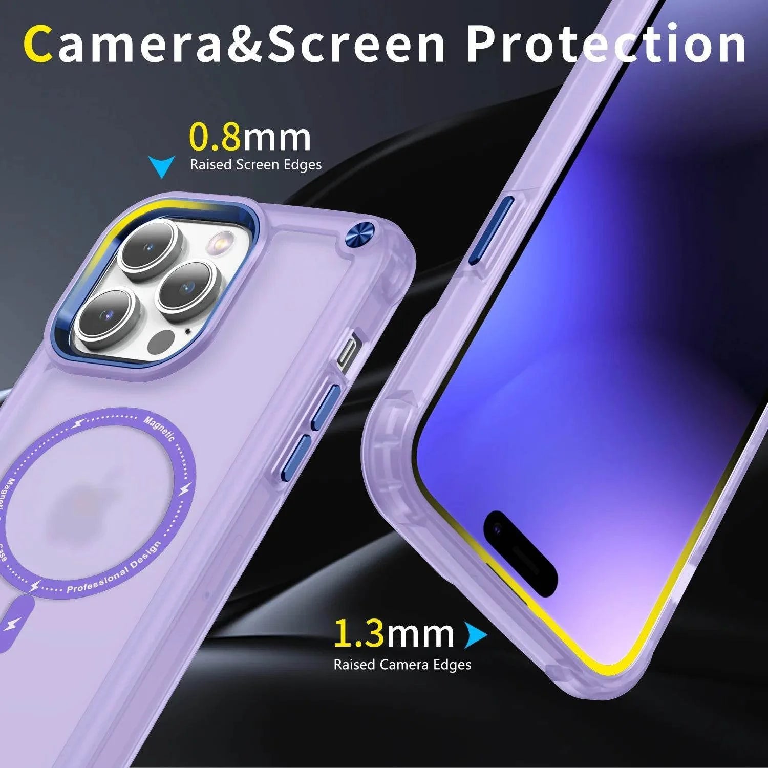 Protective Apple iPhone Back Cover - Wave Armor Matte Magsafe Shield Case - iPhone - Style 25