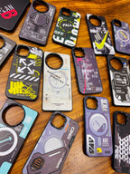 Protective Apple iPhone Back Cover - 3D Matte Print Case for iPhone with detachable ring protection - Style 2