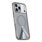 Protective Apple iPhone Back Cover - Mesh MagSafe Case With Kickstand For iPhone - Style 14
