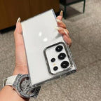 SHEERFORCE Transparent Phone Case for with Fall-Proof Safety for Samsung Galaxy S23 FE Mobile Case by CoverMeUp - Style 3