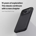 Protective Apple iPhone Back Cover - Nillkin Super Frosted Shield Pro Matte cover case for Apple iPhone 17 Pro Max (BLACK) - Style 13