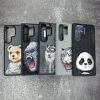 Nimmy Premium Embroidered Leather Case - Samsung Galaxy S25 Ultra Nimmy Official Embroidery Leather Back Cover Case - Gorilla - Style 8