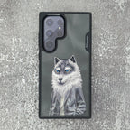 Nimmy Premium Embroidered Leather Case - Samsung Galaxy S25 Ultra Nimmy Official Embroidery Leather Back Cover Case - Wolf Jacket - Style 3