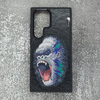Nimmy Premium Embroidered Leather Case - Samsung Galaxy S25 Ultra Nimmy Official Embroidery Leather Back Cover Case - Gorilla - Style 3