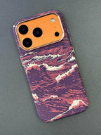 LUXO CARBON MAGSAFE CASE- SEA WAVES PATTERN