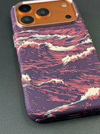 LUXO CARBON MAGSAFE CASE- SEA WAVES PATTERN