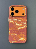 LUXO CARBON MAGSAFE CASE- SEA WAVES PATTERN