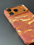 LUXO CARBON MAGSAFE CASE- SEA WAVES PATTERN