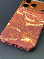LUXO CARBON MAGSAFE CASE- SEA WAVES PATTERN