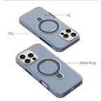 Protective Apple iPhone Back Cover - iPhone Snap Back Mag Safe Compatible Clear Case - Style 7