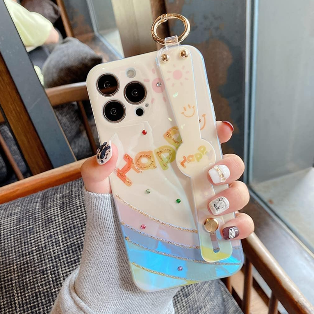 Color Burst Rainbow Wristband Phone Case