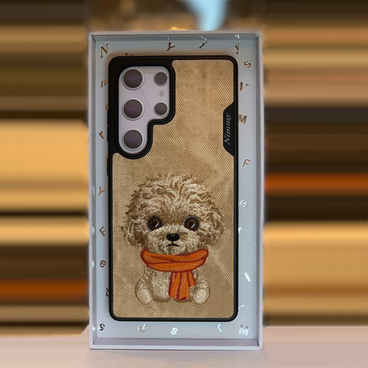 Nimmy Premium Embroidered Leather Case - Samsung Galaxy S25 Ultra Nimmy Official Embroidery Leather Case - Brown