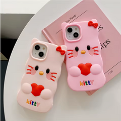 Cartoon Silicone Case for iPhone for Kids Girls and Womens