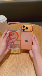 Anti-Yellow MagSafe Clear Case for iPhone with side grip