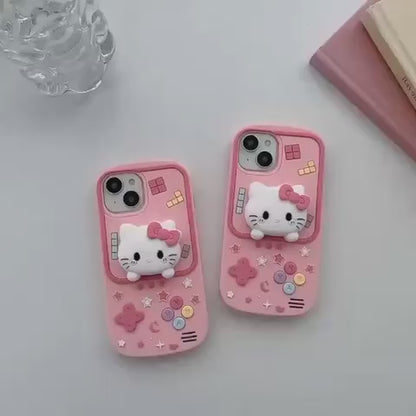 Kitty Pop- Out Game Silicone Case for iPhone