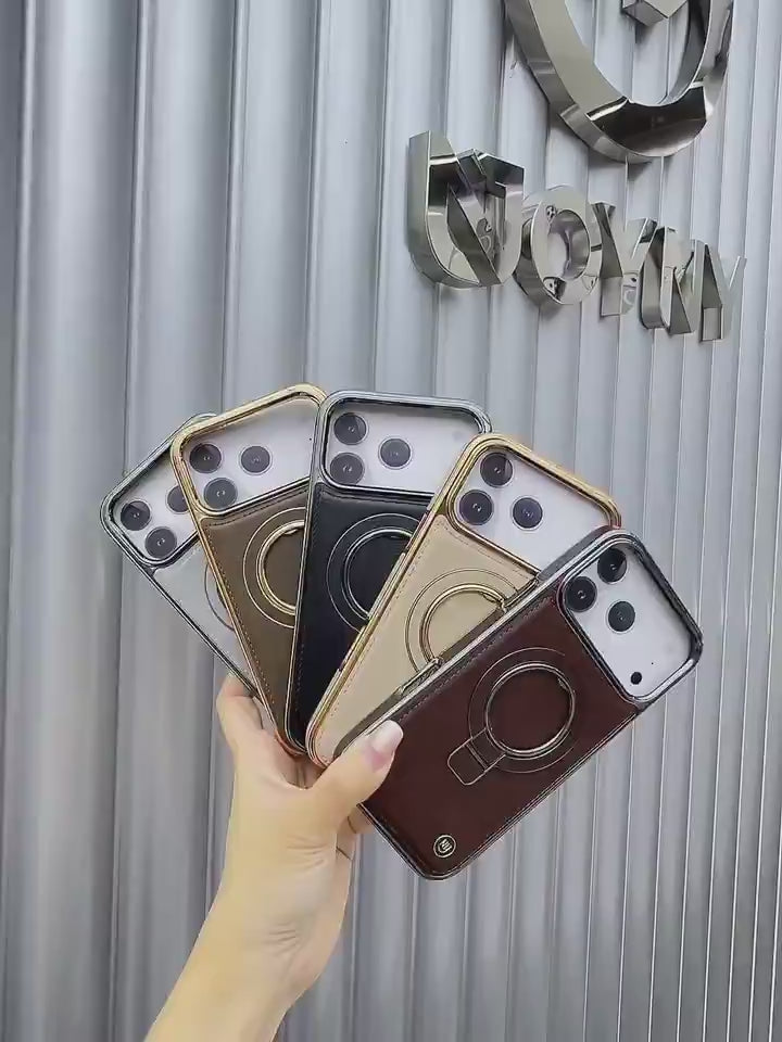 NY NEW LEATHER Case WITH STAND