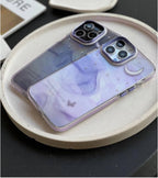 Protective Apple iPhone Back Cover - Purple Dream Starry Sky Luminous Case for iPhone 15 Pro Max – Shockproof TPU Cover with Camera Protection - Style 2