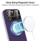 Protective Apple iPhone Back Cover - Back Case Cover Compatible with Apple iPhone 14 - Purple Silicone Case with Stand - Style 4