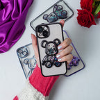 Transparent 3D Bear Protective Case Mobile Case by CoverMeUp - Style 10