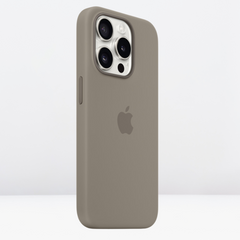 Silicone Case with IC MagSafe Working for the iPhone 16 Series (CLAY)