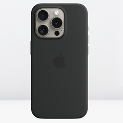 High-Quality Silicone Case with IC MagSafe Working for the iPhone 15 Series (Black)