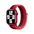 Red Sports Loop for iWatch 44mm, 42mm & 45mm Series 1 2 3 4 5 6 7 (Watch Not Included) Mobile Case by CoverMeUp