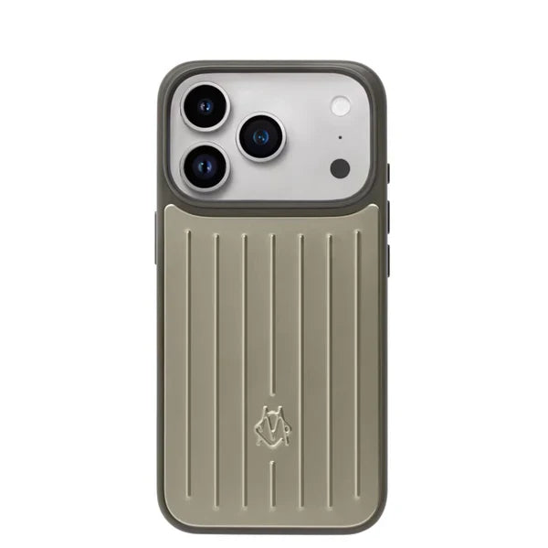 Protective Apple iPhone Back Cover - Aluminium Phone Case for iPhone 17 Pro (OliveGreen/Gold)