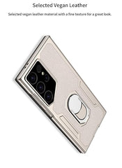 Samsung Galaxy S24 Ultra Flip Leather Phone Case with Kickstand Rugged Heavy Duty Shockproof