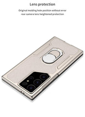 Samsung Galaxy S24 Ultra Flip Leather Phone Case with Kickstand Rugged Heavy Duty Shockproof