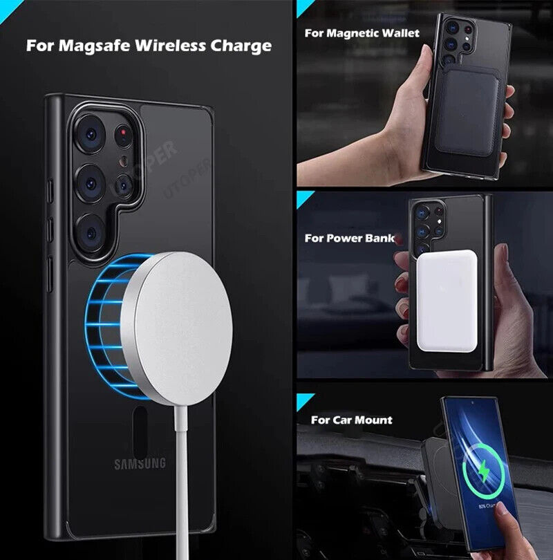Samsung Galaxy S24 Ultra Hybrid Matte Case with Magsafe Mobile Case by CoverMeUp - Style 6