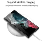 Samsung Galaxy S24 Ultra Luxury Cristal Clear Camera Carbon Back Cover With Stand Mobile Case by CoverMeUp - Style 10